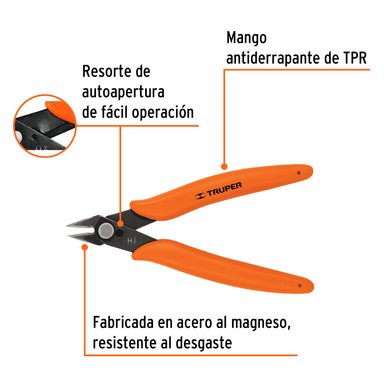PINZA 5' DE CORTE PARA ELECTRÓNICA TRUPER -17314 - 2