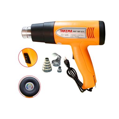 PISTOLA DE CALOR TAKEMA ZD-509 CON REGULADOR DE 1500W