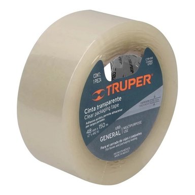 CINTA DE EMPAQUE 48 MM X 150 M TRANSPARENTE, TRUPER - 12557