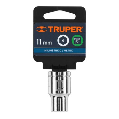 DADO HEXAGONAL ENCASTRE 1/2' DE 11 MM, TRUPER - 13261