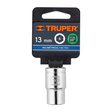 DADO HEXAGONAL ENCASTRE 1/2' DE 13 MM, TRUPER - 13263