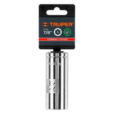 DADO TUBULAR HEXAGONAL ENCASTRE 1/2' DE 7/8', TRUPER - 13331