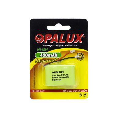BATERÍA RECARGABLE OPALUX DH-400-3.6V AA NI-MH PARA TELÉFONO INALÁMBRICO 400MAH 3.6V