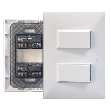 INTERRUPTOR DOBLE CONMUTADOR 10A, 250V 'OPALUX' PARA EMPOTRAR, KF2201-3