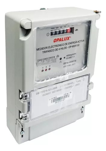 MEDIDOR DE ENERGÍA OPALUX OP-M3A100 TRIFÁSICO ANALÓGICO 220V/380V