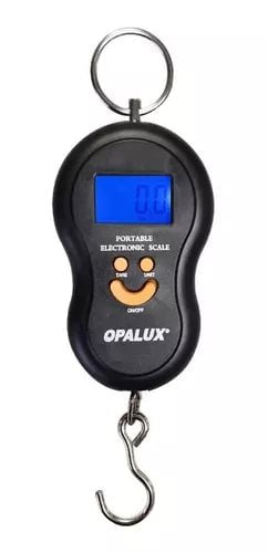 BALANZA PORTÁTIL DE GANCHO 10GR-50KG CON 2 PILAS AAA OPALUX OP-601