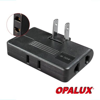 ADAPTADOR ENCHUFE TRIPLE GIRATORIO OPALUX XD-608-FBK