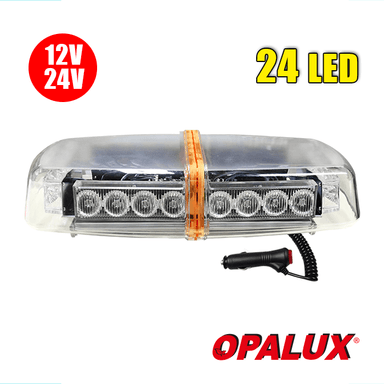 SIRENA PATRULLERO LED OPALUX GL-19 AMBAR 7 SECUENCIAS 24 LED