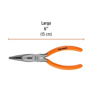 ALICATE DE PUNTA Y CORTE 6' MANGO DE PVC, TRUPER - 17309 - 3