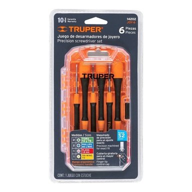 SET DESTORNILLADOR TRUPER PERILLERO JOYERO 14202 6 PIEZAS