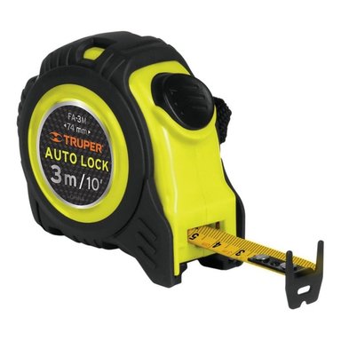 WINCHA AUTO LOCK CONTRA IMPACTOS 3 M CINTA 16 MM, TRUPER - FA-3M