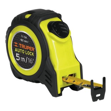 WINCHA TRUPER AUTO-LOCK CONTRA IMPACTOS 5 M CINTA 19 MM FA-5M