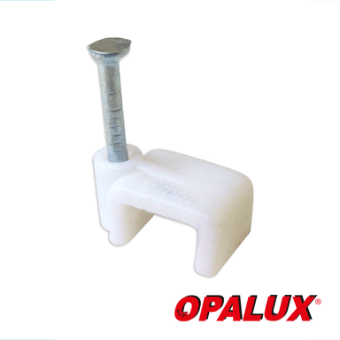 GRAPA CUADRADA N5 100PCS BLANCO OPALUX CC-005