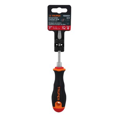 DESARMADOR PLANO 3/16' X 3' MANGO COMFORT GRIP, TRUPER - 100831