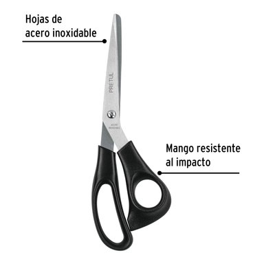 TIJERA 8' DE ACERO INOXIDABLE PARA CASA Y OFICINA, PRETUL - 23185 - 4