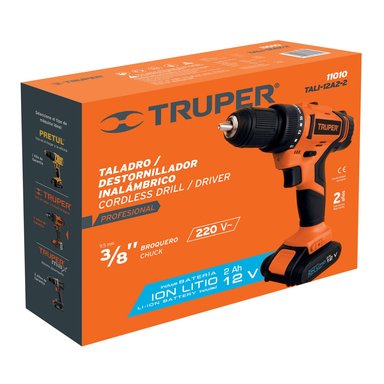 TALADRO TRUPER DESTORNILLADOR INALAMBRICO 3/8' PROFESIONAL 12 V 11010 - 2