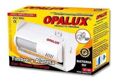 SENSOR DE MOVIMIENTO OPALUX CON ALARMA/TIMBRE ST-96
