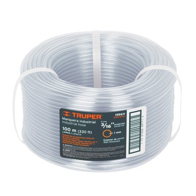 METRO DE MANGUERA 3/16' INDUSTRIAL EN ROLLO DE 100 M, TRUPER - 19864