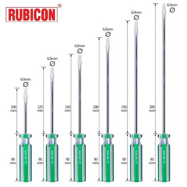 DESARMADOR PLANO 4' (-) 107-4 (1/4'), RUBICON (PIEZA) - 24622 - 3