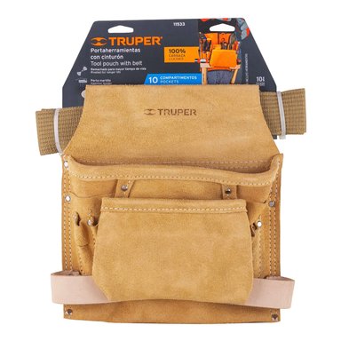 CINTURÓN PORTA HERRAMIENTAS TRUPER DE CARNAZA 6 COMPARTIMENTOS - 11533