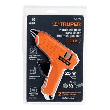PISTOLA DE SILICONA TRUPER PARA BARRA PEQUEÑA 15 W - 100795 - 2