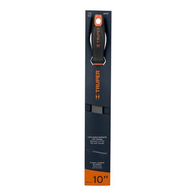 LIMA PLANA BASTARDA 10' CON MANGO DOBLE INYECCIÓN, TRUPER - 11237 - 2