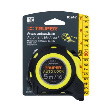 FLEXÓMETRO AUTO-LOCK CONTRA IMPACTOS 5 M CINTA 19 MM - 10747