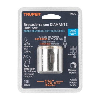 BROCASIERRA DIAMANTE 1-1/2' BORDE CONTINUO, TRUPER - 17130