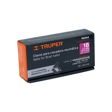 CAJA CON 5000 CLAVOS CALIBRE 18, 30 MM PARA CLNE-18, TRUPER - 18264