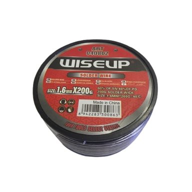 ROLLO DE ESTAÑO 60/40 WISEUP 200GR 1.6MM - 040802