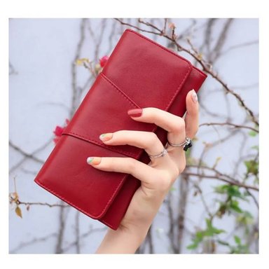 BILLETERA BP837 ROJO MUJER LARGA COMPACTA HUMERPAUL