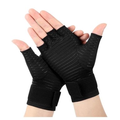 GUANTES DE COMPRESIÓN CON HILOS DE COBRE CON AJUSTE DE MUÑECA