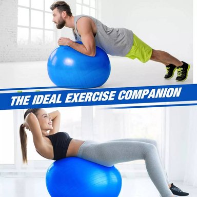 PELOTA YOGA PILATES 95 CM + INFLADOR GRATIS - 3