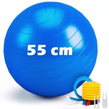 PELOTA YOGA PILATES 55 CM + INFLADOR GRATIS