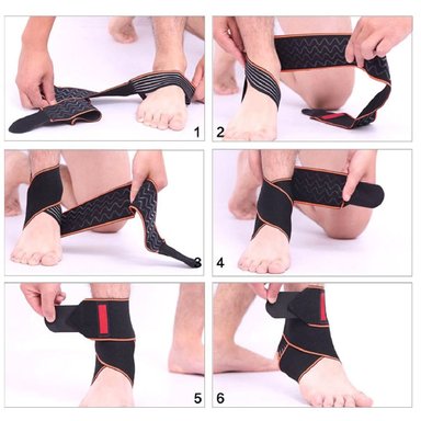 TOBILLERA DE COMPRESION TIPO VENDA MATERIAL SPANDEX (2 UNIDADES) - 3