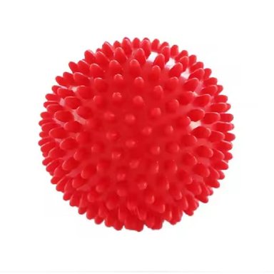PELOTA ERIZO PLÁSTICO DURO MASAJEADOR 7 CM - ROJO