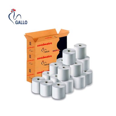 CONTÓMETRO TÉRMICO GALLO 55GR 80 X 80 X 13 80M (CAJA X 20 ROLLOS) - 2