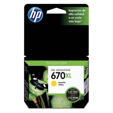 CARTUCHO HP CZ120AL AMARILLO TINTA 670XL ORIGINAL