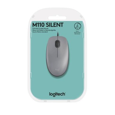 MOUSE LOGITECH G M110 SILENT ÓPTICO SILVER 910-006757 - 3