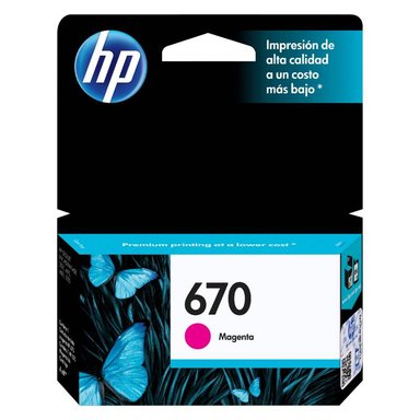 CARTUCHO HP CZ115AL MAGENTA TINTA 670 ORIGINAL - 1