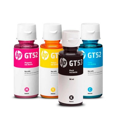 TINTA HP MULTICOLOR JUEGO BOTELLAS GT53 GT52 ORIGINAL