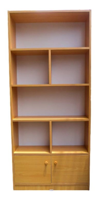 ESTANTE MARRÓN CLARO BIBLIOTECA ARCHIVADORES MELAMINA GRANDE