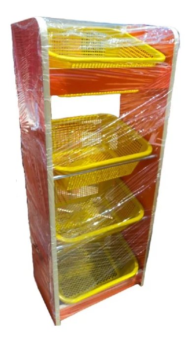 ESTANTE NEGRO ORGANIZADOR MELAMINA FRUTAS Y VERDURAS