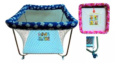 CORRAL PERÚ MÁXIMA SEGURIDAD MULTICOLOR CON RUEDAS Y FRENO