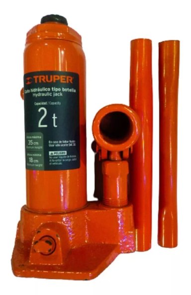 GATA HIDRÁULICA TRUPER TIPO BOTELLA 2 TONELADAS