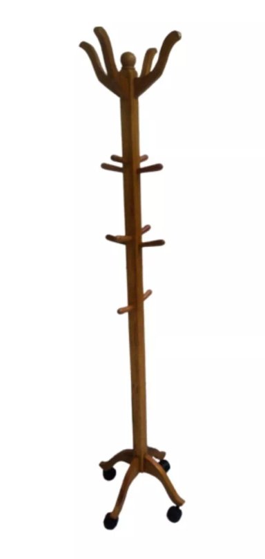 PERCHERO RUEDAS MADERA