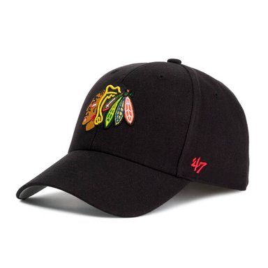 GORRO 47 BRAND NEGRO CHICAGO BLACKHAWKS '47 MVP /ROJO