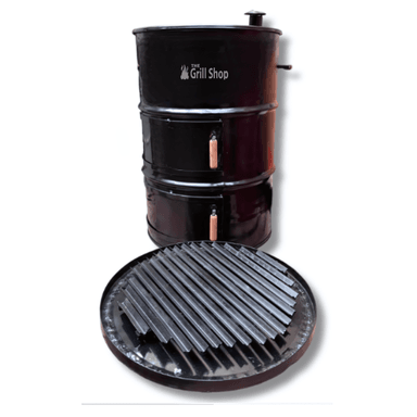 CILINDRO GRILL SHOP NEGRO PARRILLERO GRANDE + GUANTES + GANCHOS + CARBON - 2