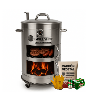 CILINDRO GRILL SHOP PARRILLERO PEQUEÑO FULL ACERO INOXIDABLE TERMOSTATO