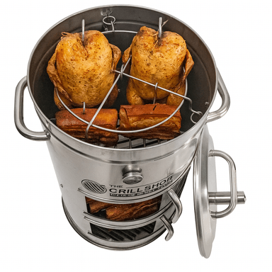 CILINDRO GRILL SHOP PARRILLERO PEQUEÑO FULL ACERO INOXIDABLE TERMOSTATO - 3